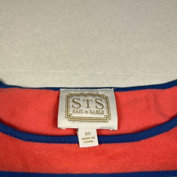 Sail to Sable Tunic Sweater Striped Long Sleeve Nautical Preppy Pullover XS - Picture 4 of 10